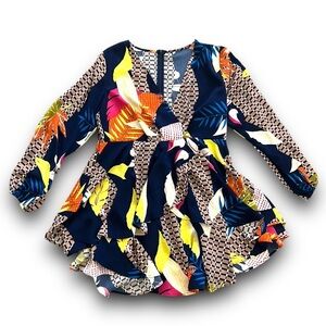 Tropical Leaf Print Dress